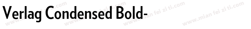 Verlag Condensed Bold字体转换